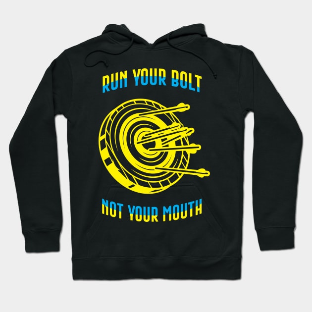 Shotgun Gun and Funny Shooting and Skeet Shooting Quote Hoodie by Riffize